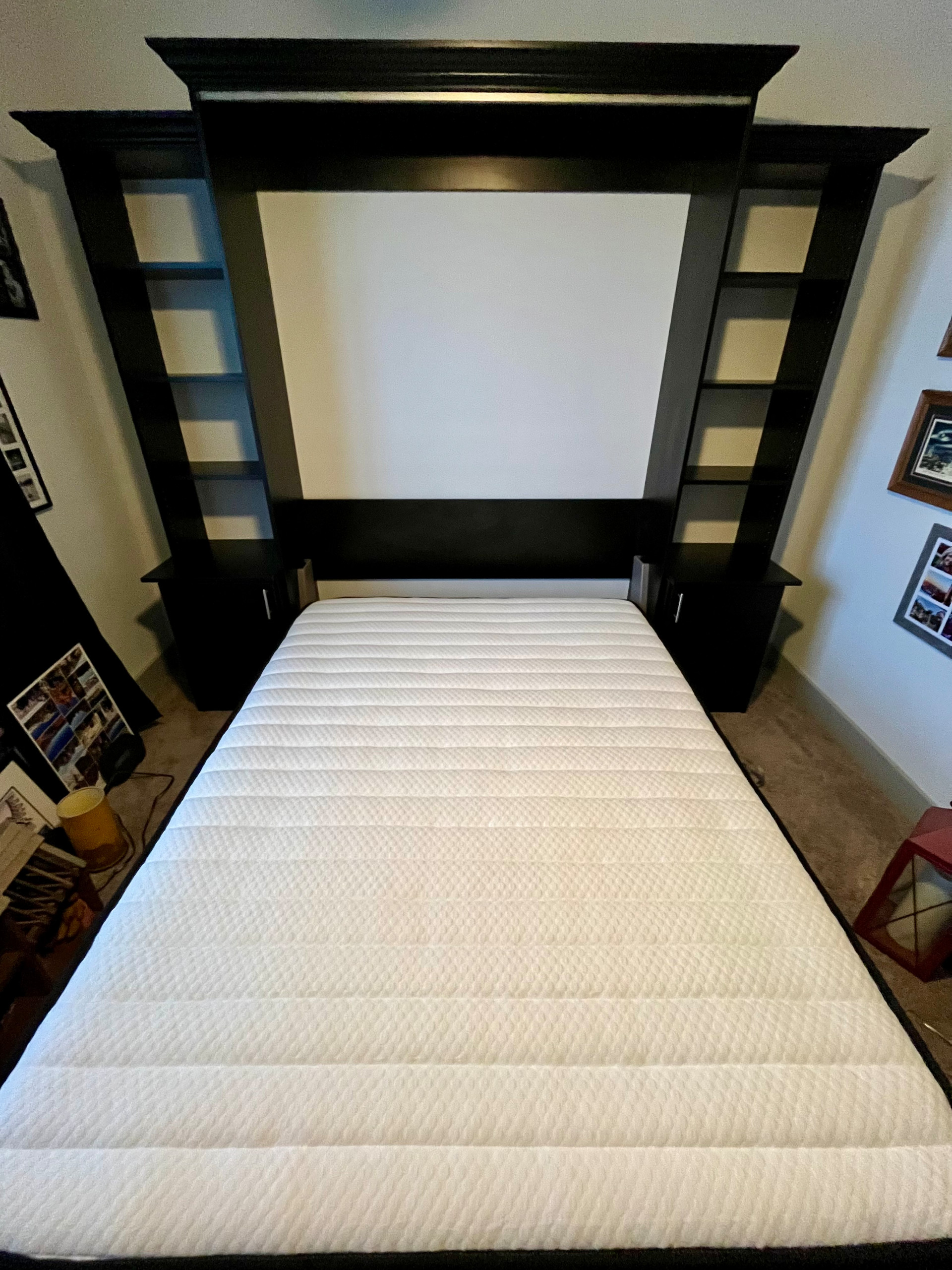 Murphy Bed with Shelving on Either Side