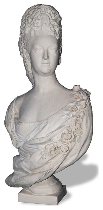 Marie Antoinette Bust Statue, Limestone