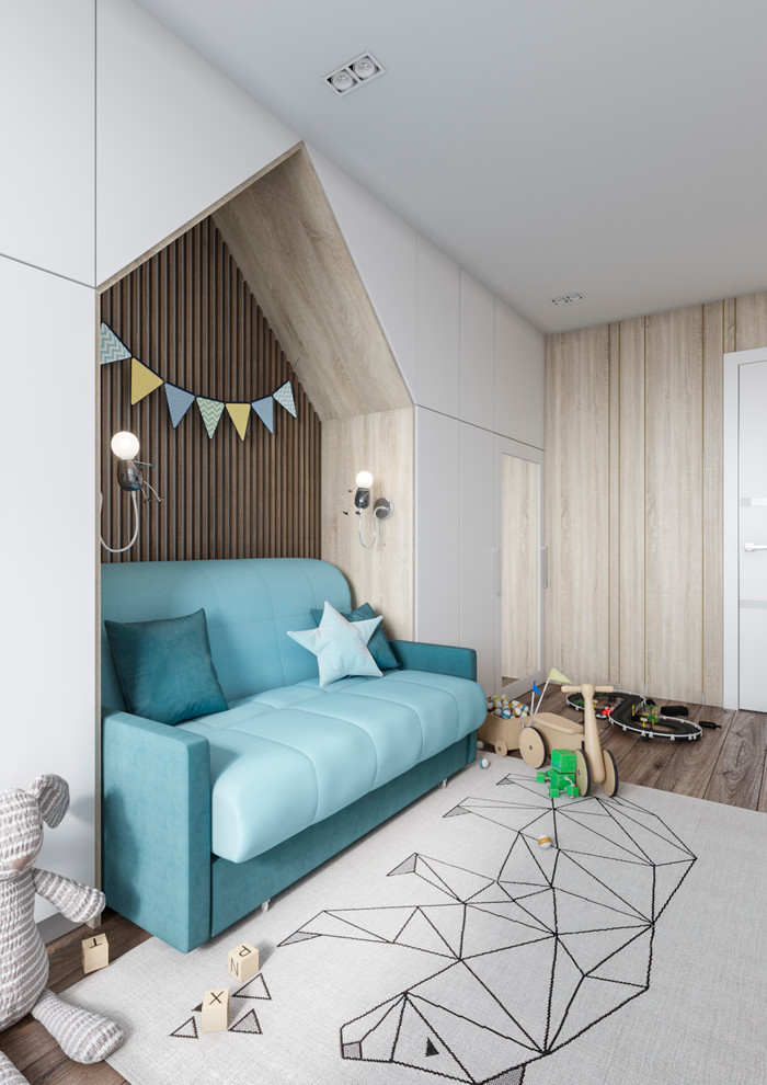 Разработка дизайна и 3D визуализация детской комнаты