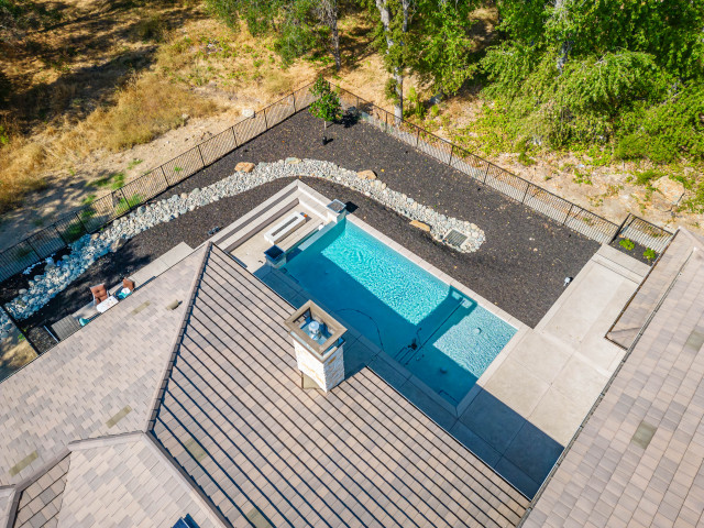 Granite Bay Custom Home contemporary-swimming-pool