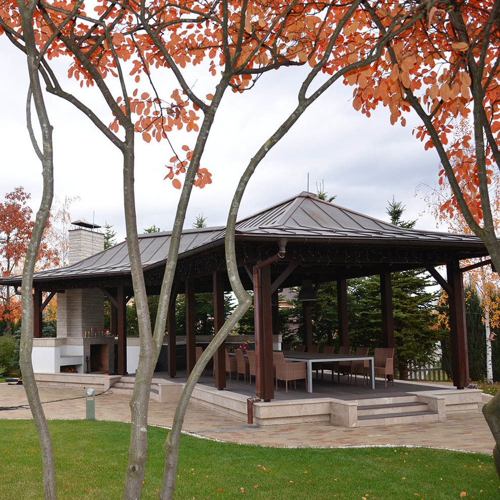 Современный сад в КП "Бенелюкс" вилла 1