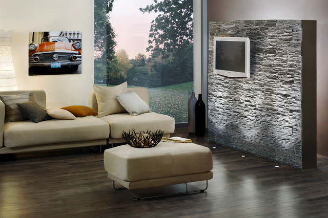 Stone-look feature wall Stone Design Pegasus series gray ...