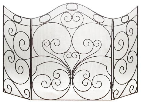 Extra Wide Antique Brown Fire Screen By Dr Livingstone I Presume