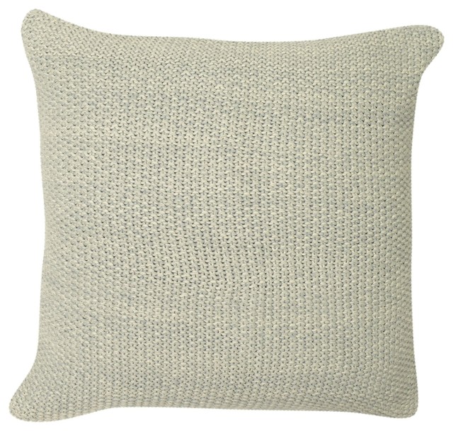 Motely Moss Pillow, Soft Gray Melange and Natural