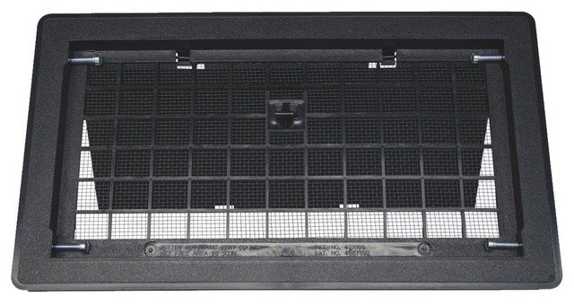 Witten Automatic Vent Company Black Foundation Vent With Damper 500BL