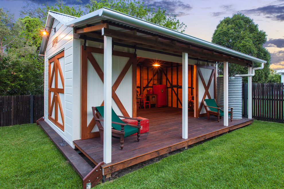 Inspiration for a shed and granny flat in Brisbane.
