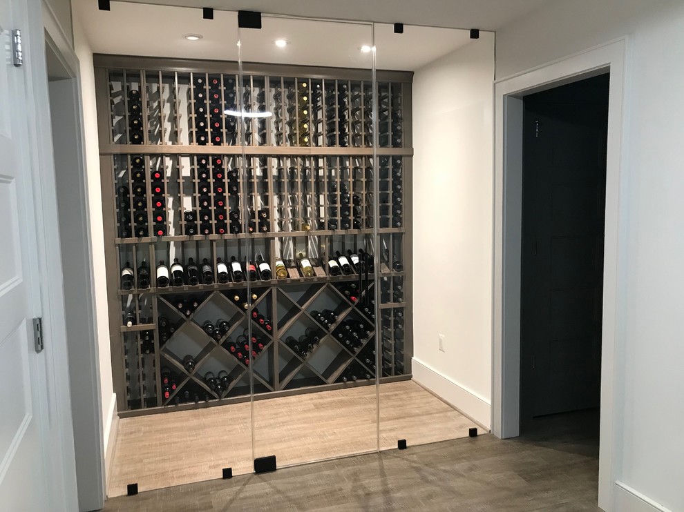 Wine cellar - transitional wine cellar idea