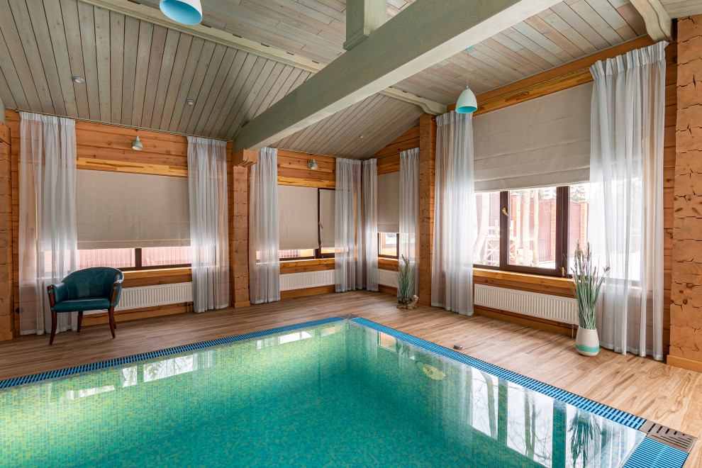 Шторы в дом из бруса