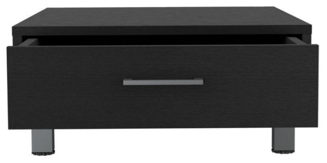 DEPOT E-SHOP Athens Coffee Table with Drawer, Black