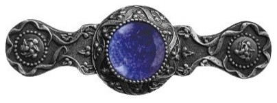Victorian Pull, Antique-Style Pewter With Blue Sodalite