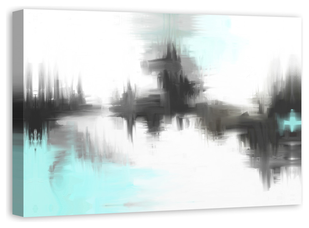 "Earth and Sky Abstract" Canvas Wall Art, 36x24, 36x24 Contemporary