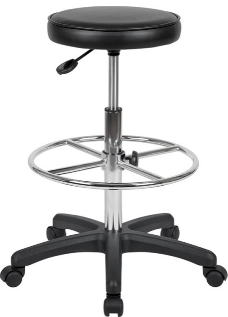 Medical Stool | Backless Drafting Stool with Adjustable Foot Ring