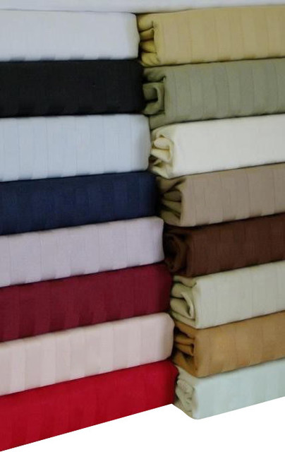 600TC Striped Egyptian Cotton Bed Sheet Set