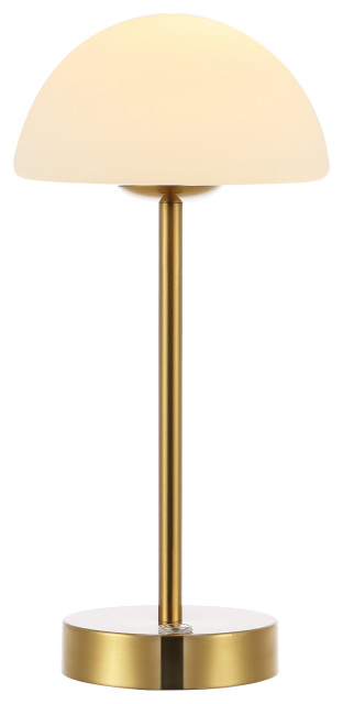 Xavier 12.5" Modern Minimalist Iron Rechargeable Integrated LED Table Lamp, Gold