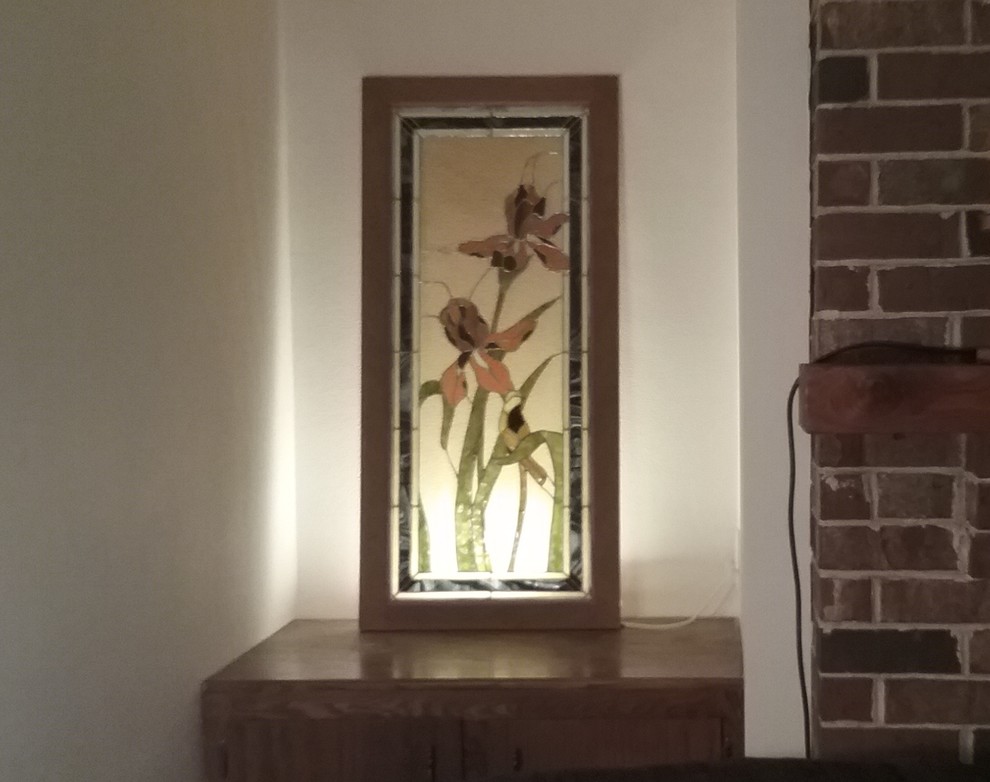 How to hang framed stained glass?
