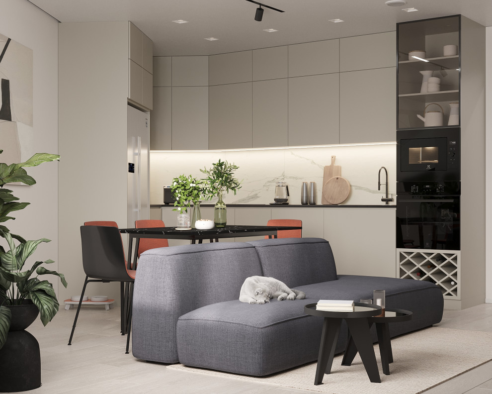 Современный интерьер в ЖК «Znak», Ижевск, 73 кв. м2