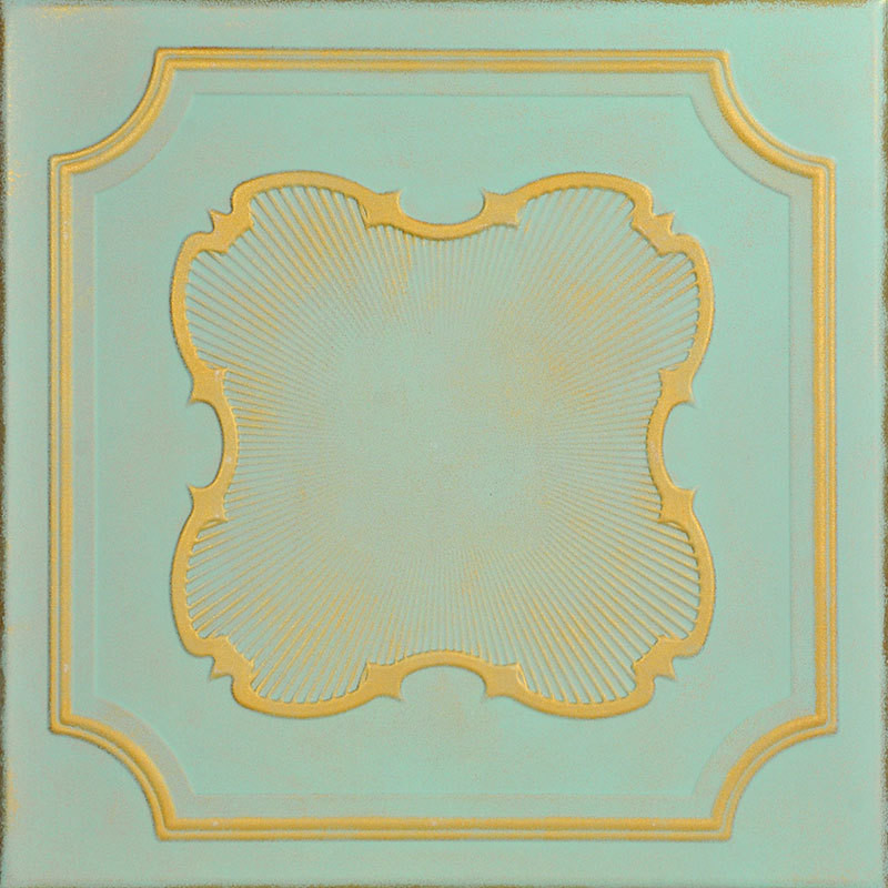 20"x20" Coronado, Styrofoam Ceiling Tile, Gold Moss
