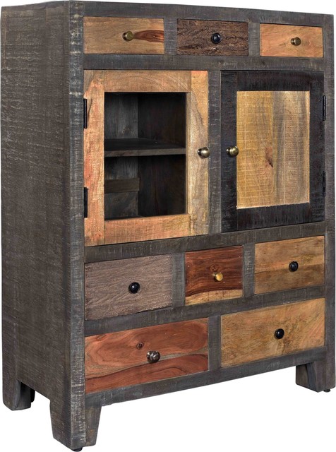 8 Drawer 2 Door Cabinet Rustic Storage Cabinets By Hedgeapple