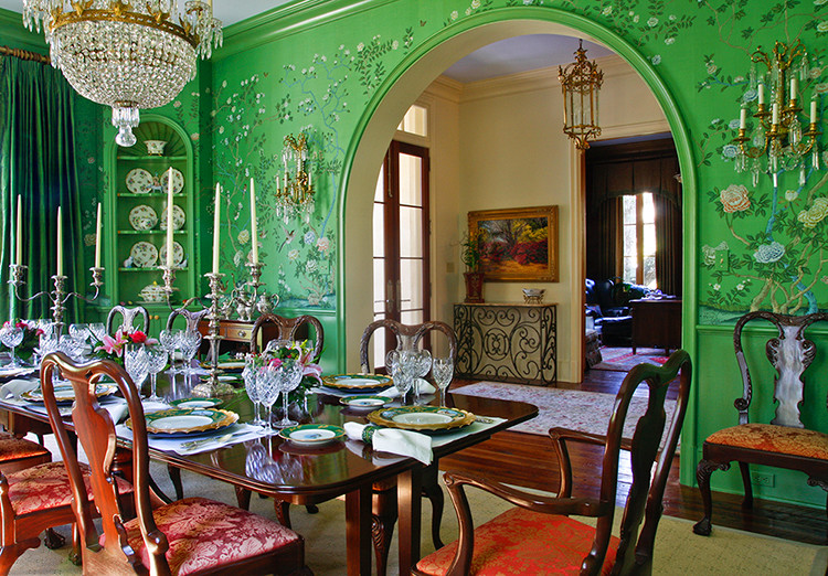 This is an example of an asian dining room in New Orleans.