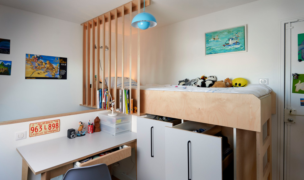 Aménagement d'une chambre d'enfant contemporaine.