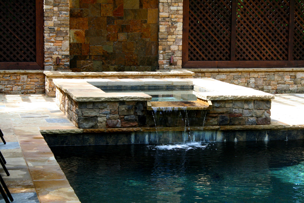 This is an example of a contemporary pool in Atlanta.