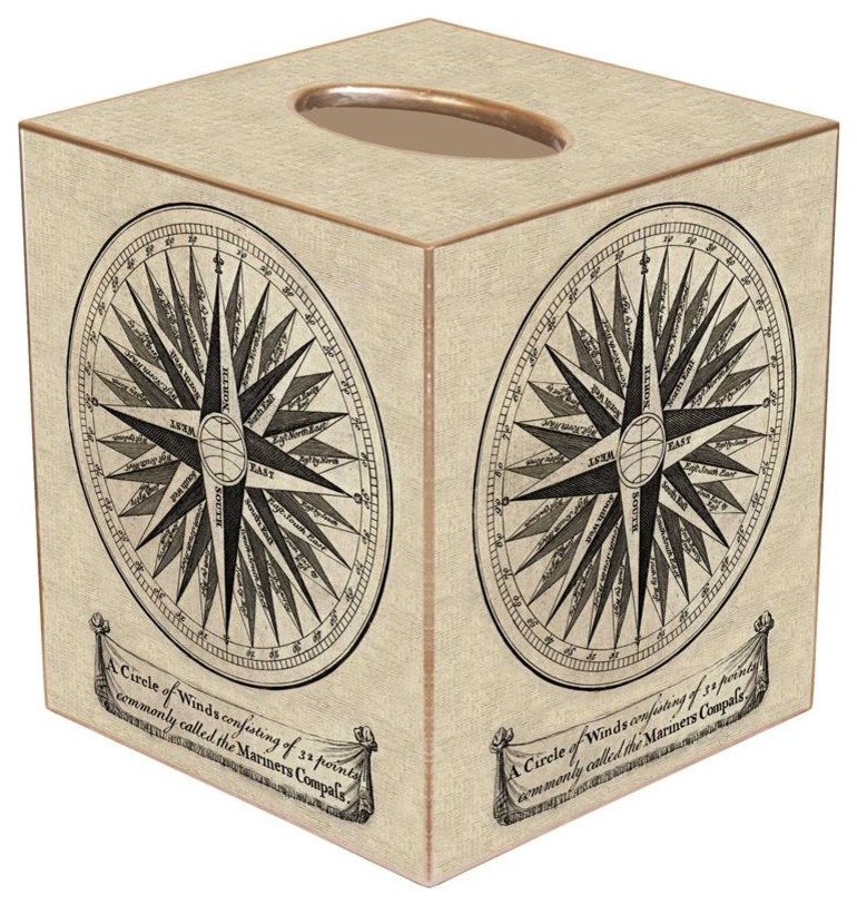 TB1391 Mariners Compass  Tissue Box Cover