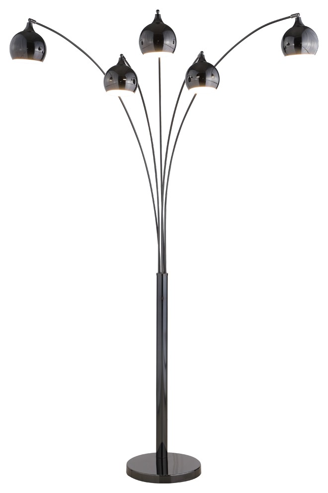 Artiva AMORE LED Arch Floor Lamp With Dimmer, Jet Black