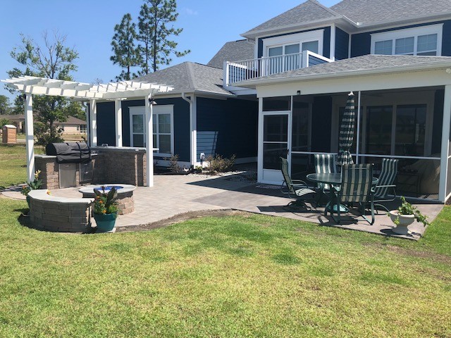 Combo Project- Patio, FIre pit, Grille Area, Pergola