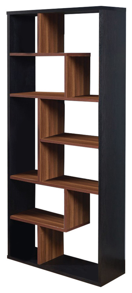 Wooden Rectangular Cube Bookcase, Cube Unit Bookcase Black