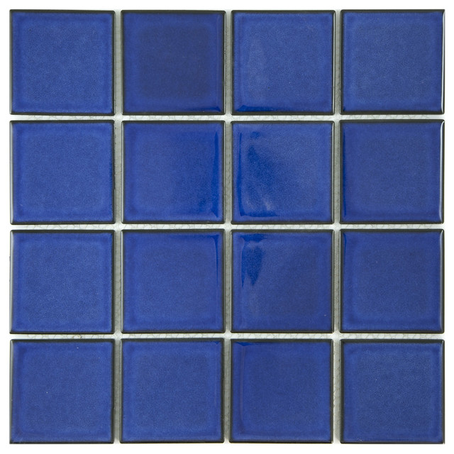 12 X12 Cobalt Blue Square Pool Mosaic Contemporary Tile 12 X12 Cobalt Blue Square Pool Mosaic