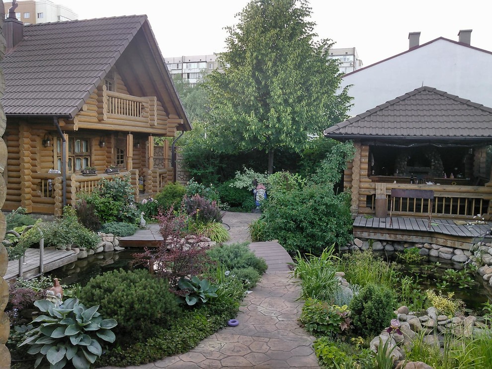 Ландшафт в пейзажном стиле с плавательным прудом 12 соток