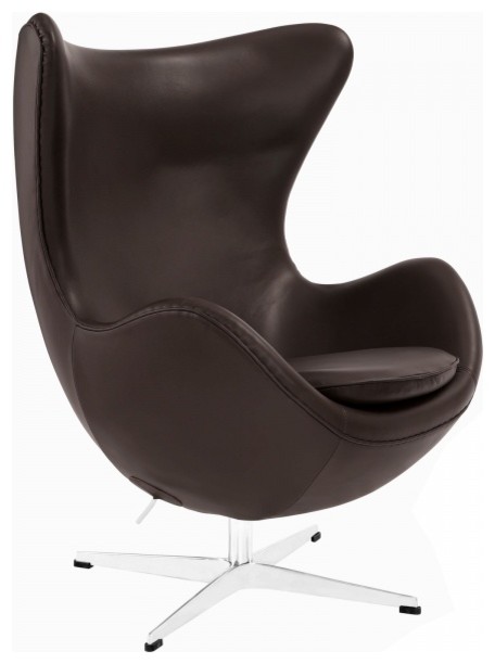 Modway EEI-528-BRN Glove Leather Lounge Chair, Brown