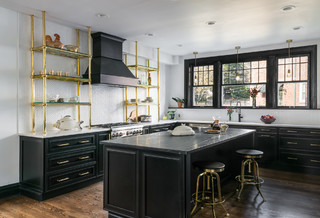 75 Beautiful Kitchen With Black Cabinets And Soapstone Countertops