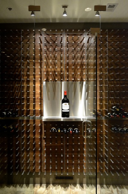 Glass Encased Wine Cellar in the Modern Kitchen contemporary-wine-cellar Modern Wine Cellar Orlando Modern Wine Cellar Orlando Glass Encased Wine Cellar in the Modern Kitchen contemporary-wine-cellar
