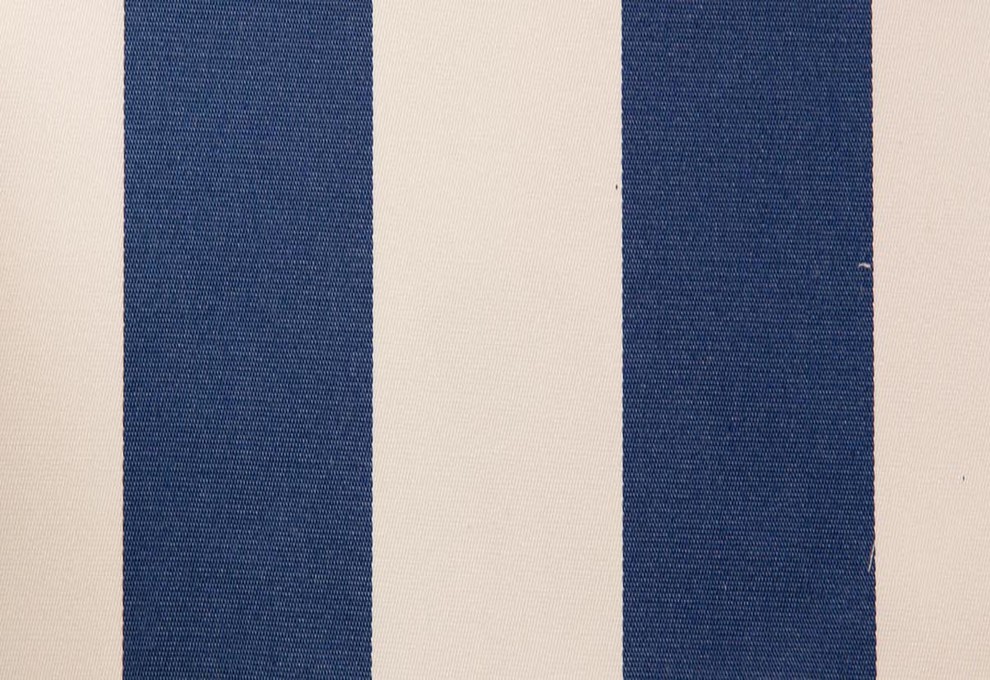 Royalty Blue White Stripe Woven Outdoor Performance Upholstery Fabric