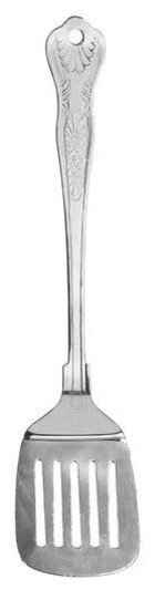 Slotted Cooking Egg Turner Food Spatula King Pattern, Stainless Steel, 33 cm