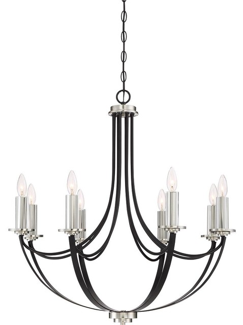 Alana 8-Light Chandelier in Mystic Black