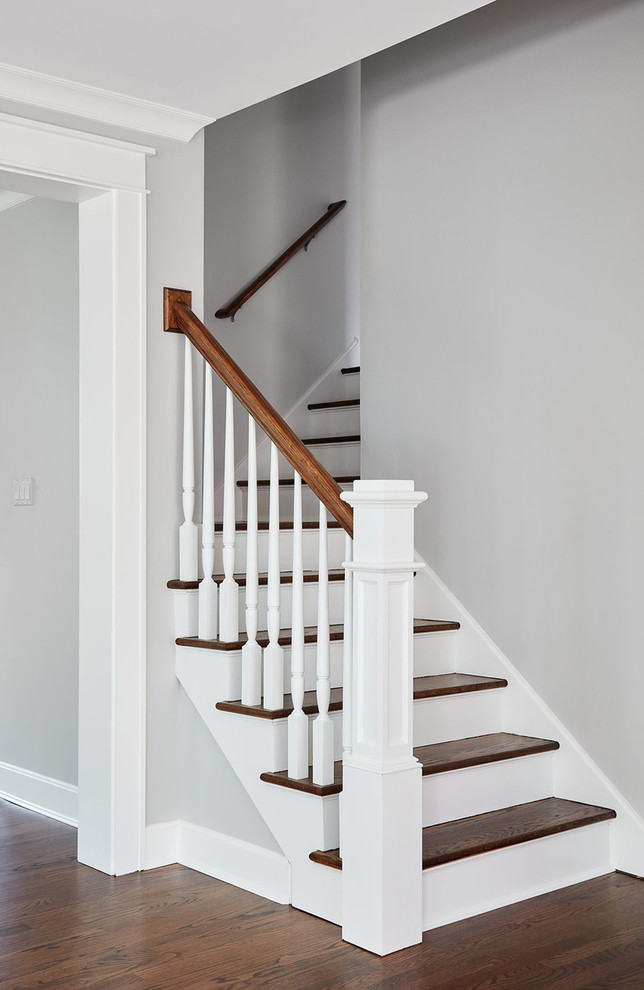 Transitional staircase photo in Chicago