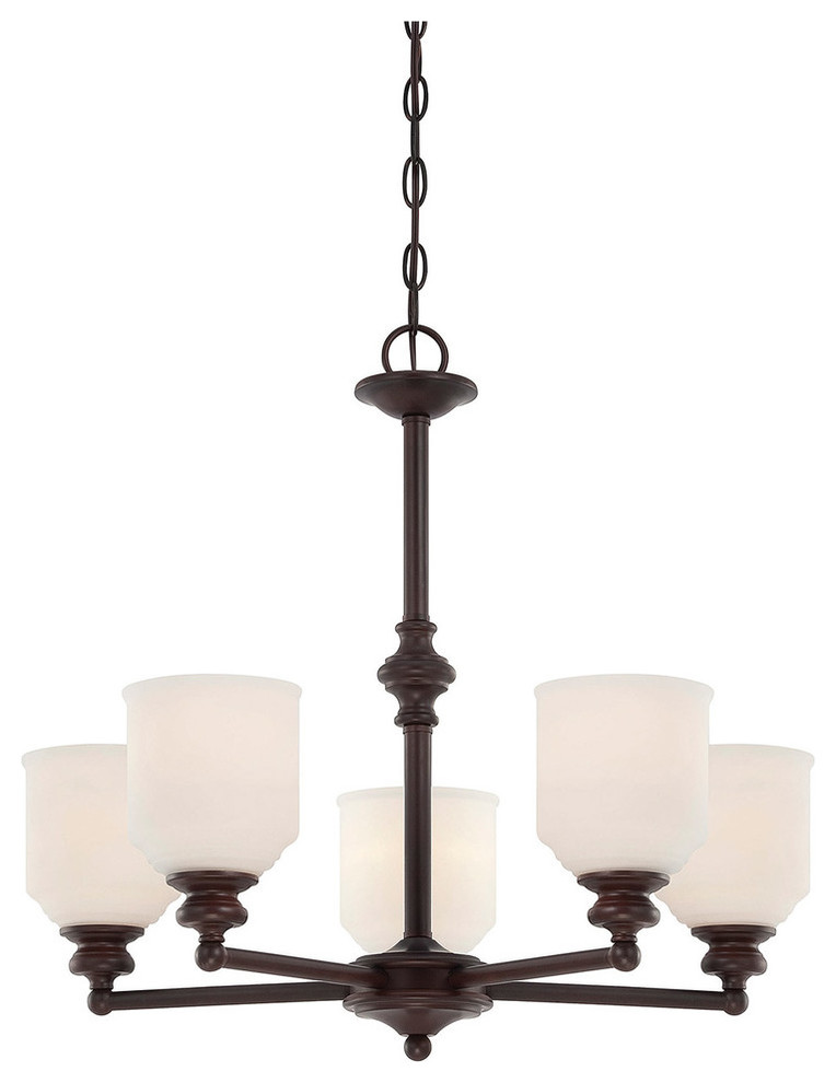 Melrose Bronze Five-Light Chandelier