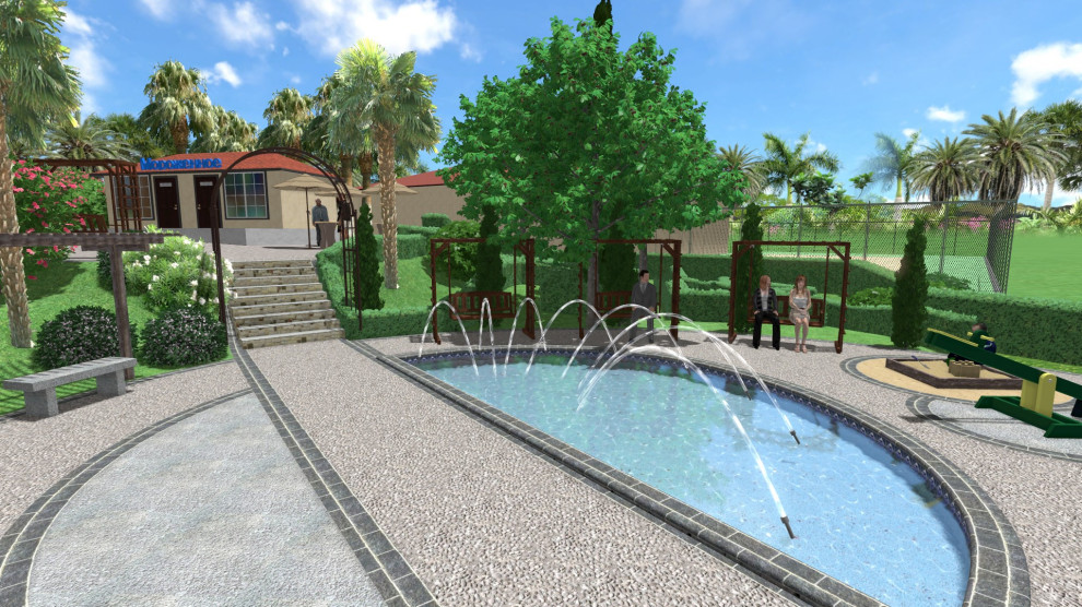 Детская площадка для санатория.