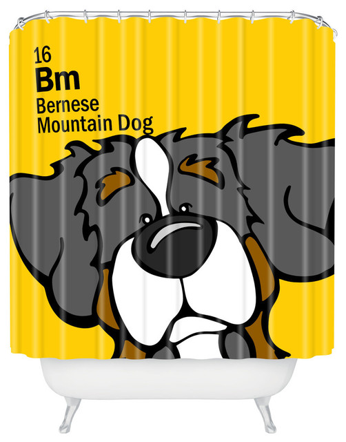 Angry Squirrel Studio Bernese Mtn Dog 16 Shower Curtain Contemporary