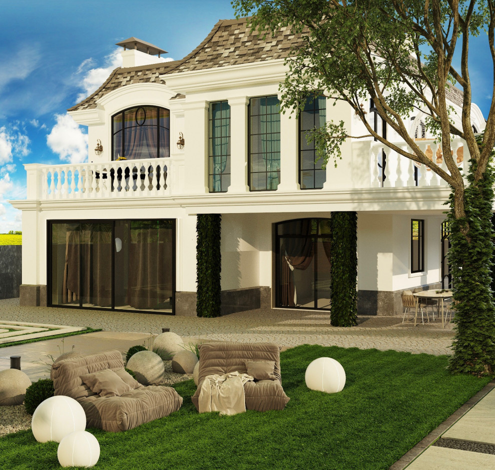 Благоустройство двора 400кв м