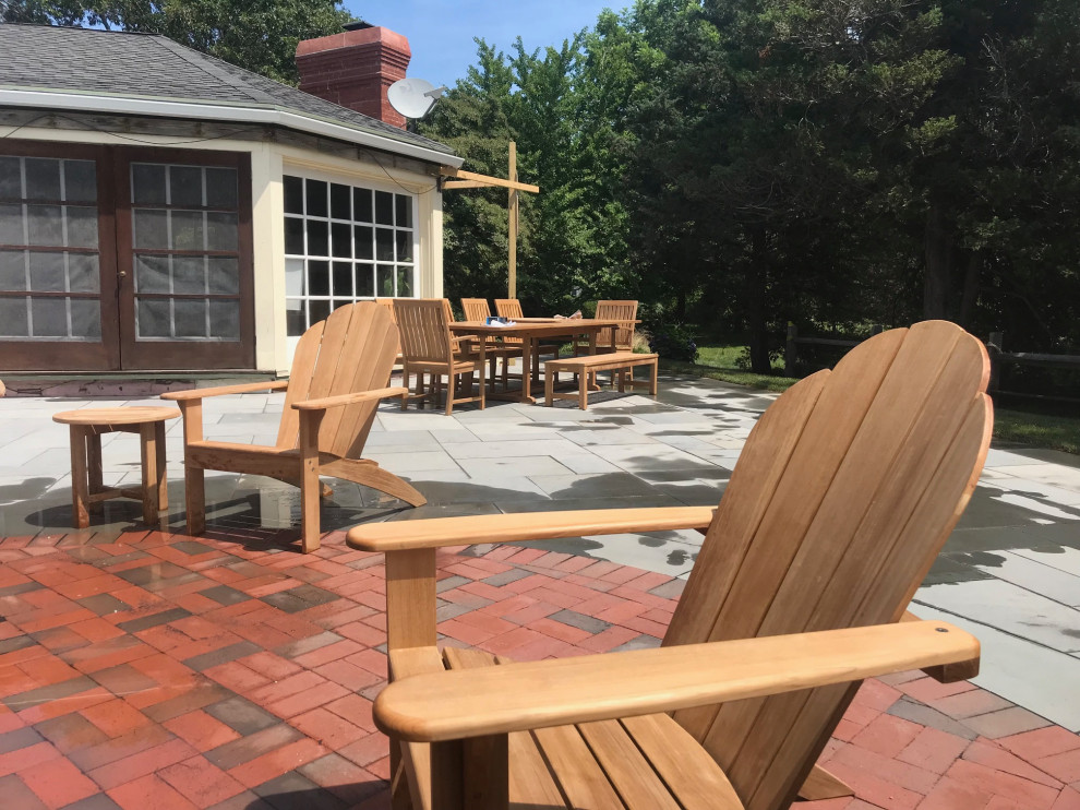Custom Boulder Firepit and Patio
