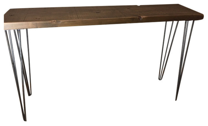 wood hairpin desk