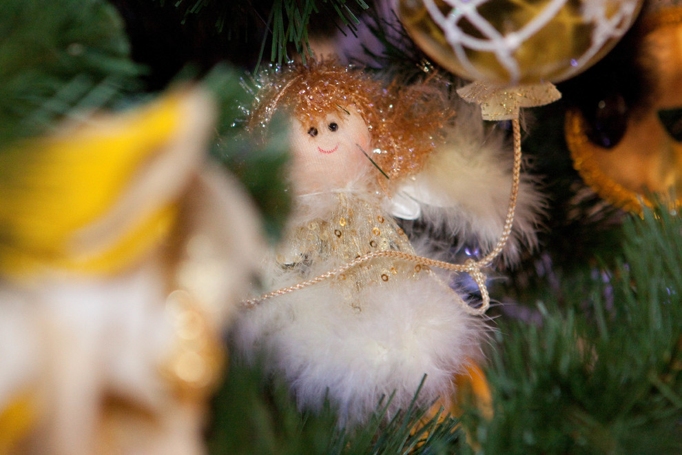 Новогодний декор в женском клубе.