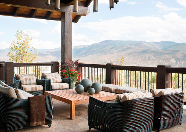 Colorado Ranch Home rustic-deck