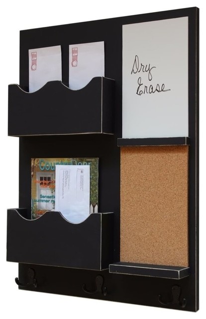 Mail Organizer With Corkboard Whiteboard Coat Hooks And Double Slots Mail Organizer With Corkboard Whiteboard Coat Hooks And Double Slots