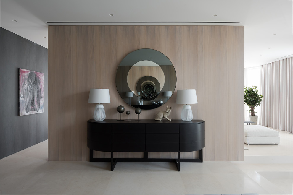 Интерьеры загородного дома в поселке Монтевиль