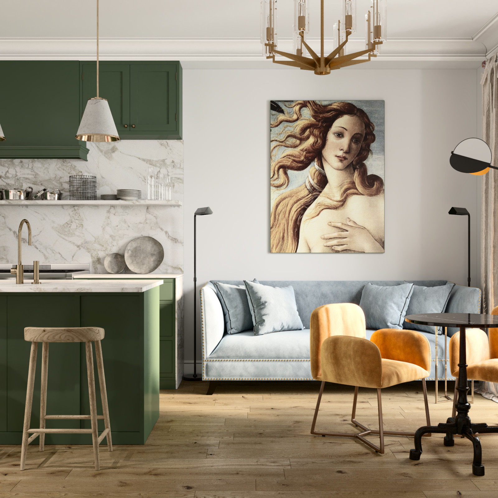 ДИЗАЙН-ПРОЕКТ КВАРТИРЫ В ВАРШАВЕ В РОМАНТИЧНОМ СТИЛЕ