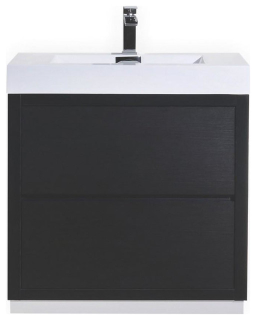 Bliss 36" Free Standing Bathroom Vanity, 30" Contemporary Bathroom